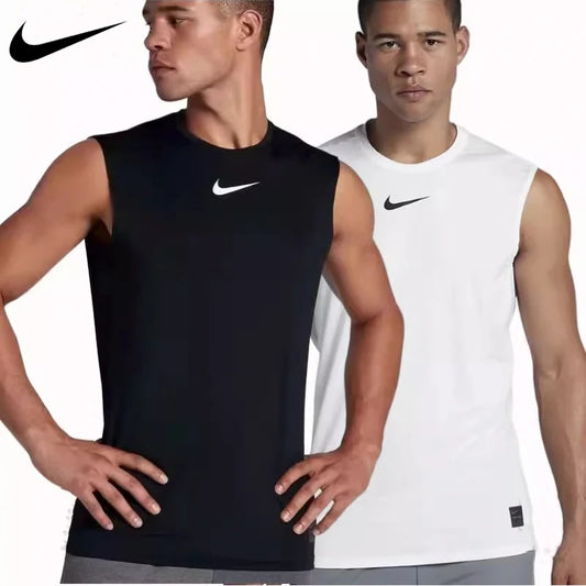 Original Nike Tights Vest Men Pro Fitness Basketball Track Running